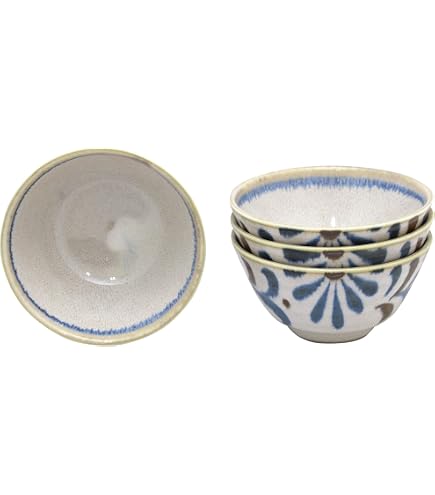 Amazon | フルセット 沖縄 幸陶器 やちむん 花笠マカイ 4種類セット 3